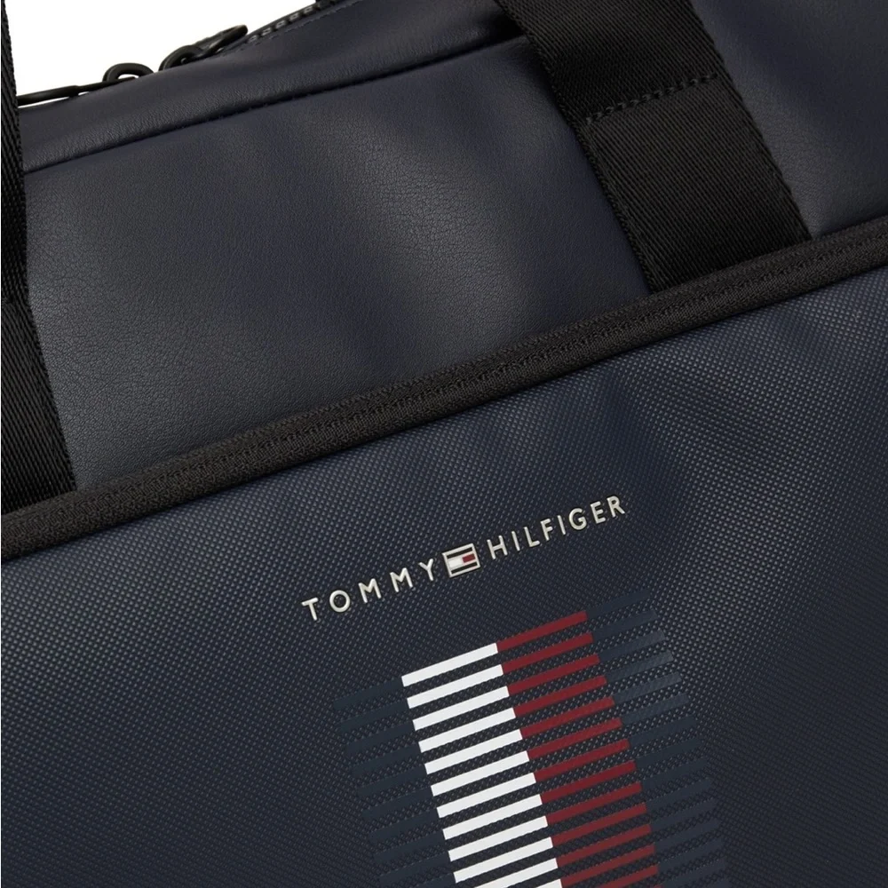 New - Tommy Hilfiger Men's Logo Computer Bag in Space Blue